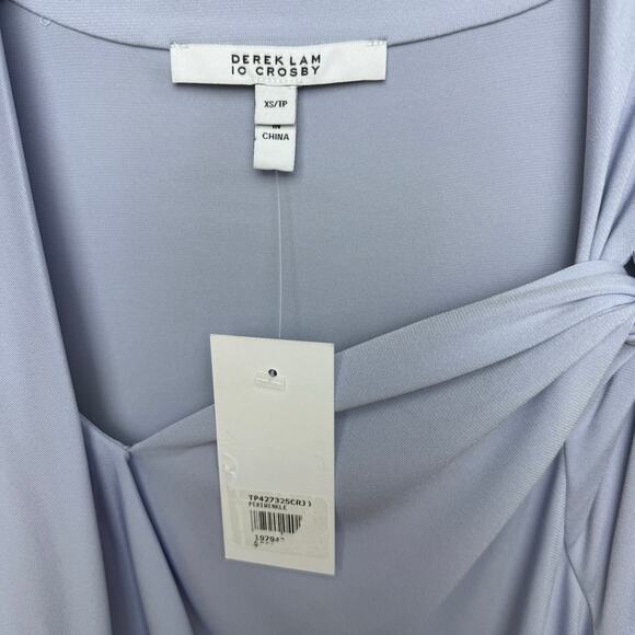 DEREK LAM 10 CROSBY Alya Asymmetric Draped Top - Picture 10 of 10